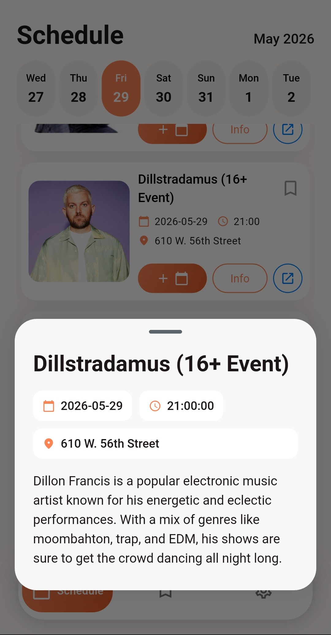 Event details